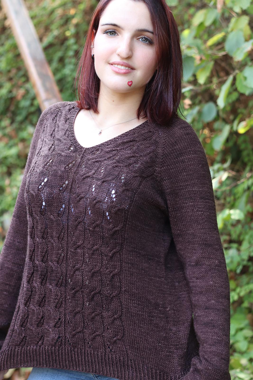 Le pull Bugarach, création MarGueNée