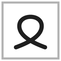 Symbole d'une maille endroit torse