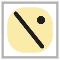 Symbole de 2 mailles ensemble à l'envers par le brin arrière