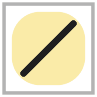Symbole de 2 mailles tricotées ensemble à l'endroit