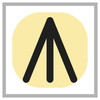 Symbole de la diminution double centrée