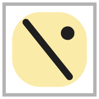 Symbole de la diminution glisse, glisse, tricote à l'envers