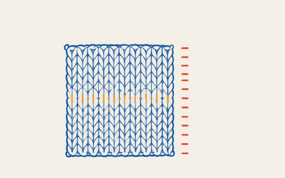 Counting stitches and rows on a gauge swatch